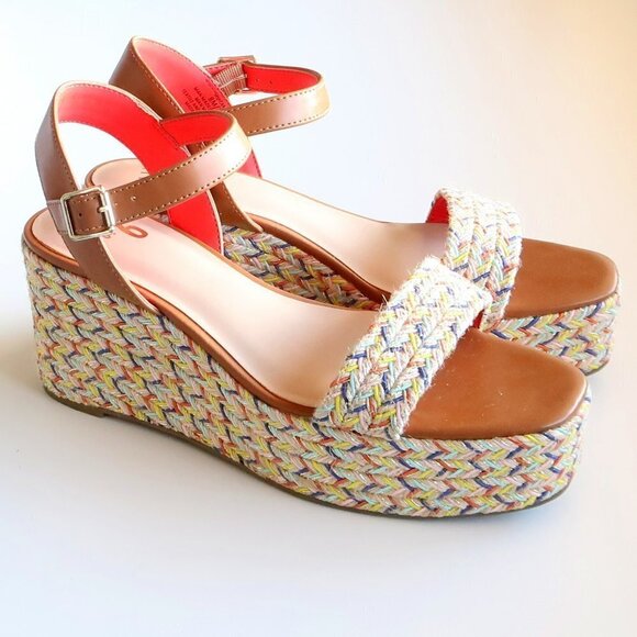 Mix No. 6 Cammie Multicolor Platform Wedge Heel Espadrille Sandals Summer Shoes - Picture 16 of 16